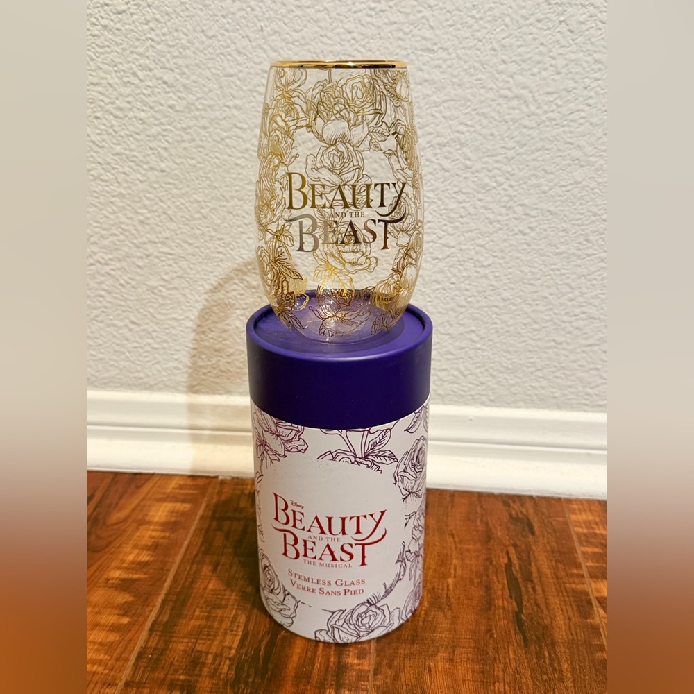 Beauty and The Beast Musical Broadway Wine Glass